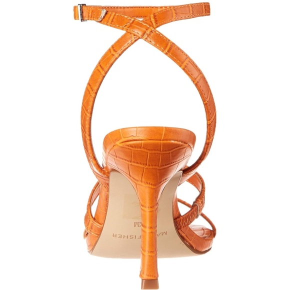 NWOT Marc Fisher Women's Deric Heeled Sandal in Orange Size 8 - Picture 4 of 13